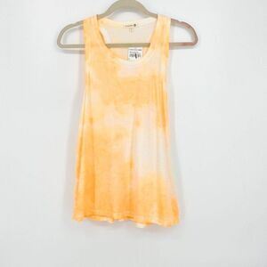 Sundry Women's Tie Dye‎ Sleeveless Tank Top Pop Neon Orange Size 2 (M)